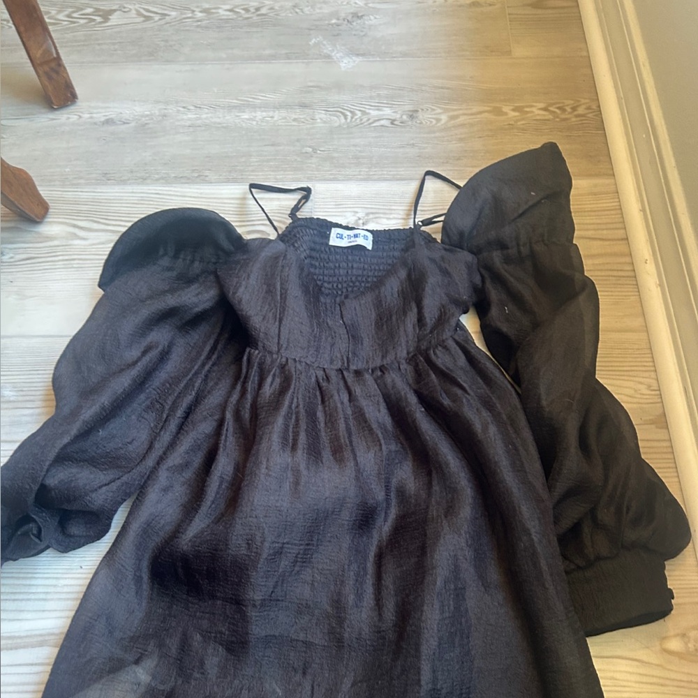 Black Puff Sleeve Dress